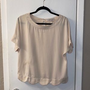 Blush Medium Top - Scallop Detail